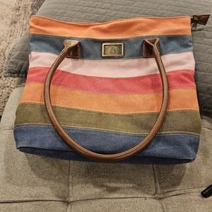 Triple Tree canvas colorful large capacity shoulder Tote Bag